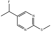 Pyrimidine, 5-(1-fluoroethyl)-2-(methylthio)- (9CI) Struktur