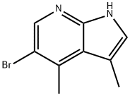 1H-Pyrrolo[2,3-b]pyridine, 5-broMo-3,4-diMethyl- Struktur