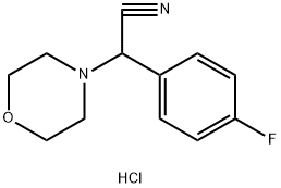 (4-FLUORO-PHENYL)-MORPHOLIN-4-YL-ACETONITRILE Struktur