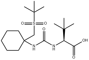 (S)-2-(3-(1-(tert-butylsulfonylMethyl)cyclohexyl)ureido)-3,3-diMethylbutanoic acid Struktur