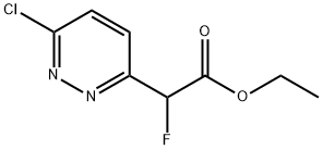 ethyl 2-(6-chloropyridazin-3-yl)-2-fluoroacetate Struktur