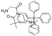 N-(tert-butylcarbonylglycylaminoethyl)-N-(ethyl)ammonium tetraphenylborate Struktur