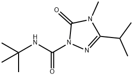 N-tert-Butyl-3-isopropyl-4-methyl-5-oxo-4,5-dihydro-1H-1,2,4-triazole-1-carboxamide Struktur