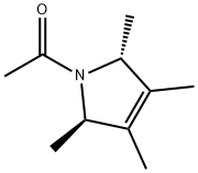 1H-Pyrrole, 1-acetyl-2,5-dihydro-2,3,4,5-tetramethyl-, trans- (9CI) Struktur