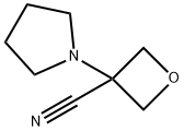 3-(1-pyrrolidinyl)-3-Oxetanecarbonitrile Struktur