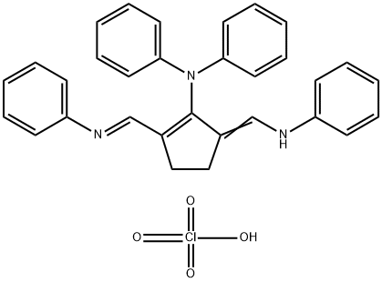 N-(2,5-DIANILINOMETHYLENECYCLOPENTYLIDENE)DIPHENYLAMINIUM PERCHLORATE Struktur