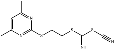 [(4,6-DIMETHYLPYRIMIDIN-2-YLTHIO)METHYL] METHYLCYANOCARBONIMIDODITHIOATE Struktur