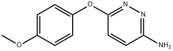 3-Pyridazinamine, 6-(4-methoxyphenoxy)- Struktur