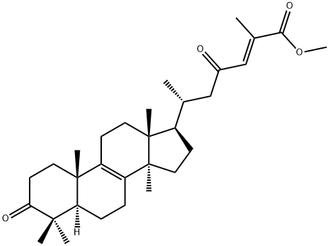 Methyl ester of (24E)-3,23-dioxo-8,24-lanostadien-26-oic acid Struktur