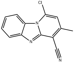 1-CHLORO-3-METHYL-BENZO[4,5]IMIDAZO[1,2-A]PYRIDINE-4-CARBONITRILE Struktur