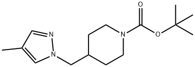 1-piperidinecarboxylic acid, 4-[(4-methyl-1H-pyrazol-1-yl) Struktur