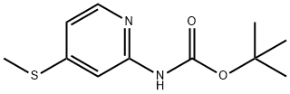 tert-Butyl 4-(methylthio)pyridin-2-ylcarbamate Struktur