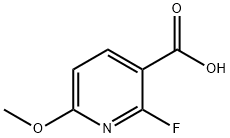 3-Pyridinecarboxylic acid, 2-fluoro-6-Methoxy- Struktur