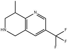 8-Methyl-3-(trifluoroMethyl)-5,6,7,8-tetrahydro-1,6-naphthyridine Struktur