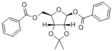 1,5-DI-O-BENZOYL-2,3-O-ISOPROPYLIDENE-BETA-D-RIBOFURANOSE Struktur