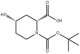 (2R,4S)-1-Boc-4-hydroxypiperidine-2-carboxylic acid Struktur