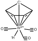 CYCLOPENTADIENYLTUNGSTEN(II) TRICARBONY& Struktur