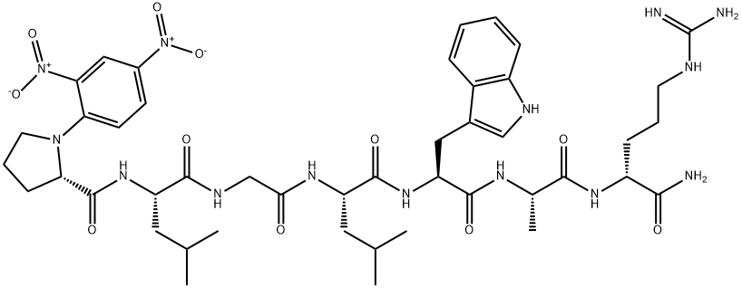 DNP-PRO-LEU-GLY-LEU-TRP-ALA-D-ARG-NH2 Struktur