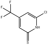 6-chloro-4-(trifluoromethyl)-2(1H)-Pyridinethione Struktur