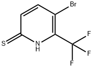 3-Bromo-6-mercapto-2-(trifluoromethyl)pyridine Struktur