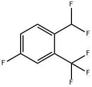 1-(Difluoromethyl)-4-fluoro-2-(trifluoromethyl) benzene Struktur