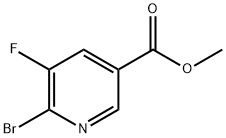 6-BroMo-5-fluoro-nicotinic acid Methyl ester Struktur