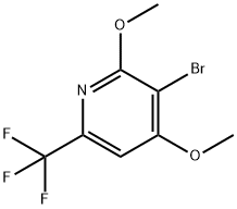 3-Bromo-2,4-dimethoxy-6-(trifluoromethyl)pyridine Struktur