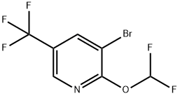 3-Bromo-2-difluoromethoxy-5-(trifluoromethyl)pyridine Struktur