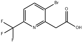 3-Bromo-6-(trifluoromethyl)pyridine-2-acetic acid Struktur