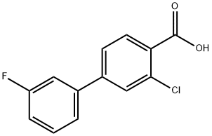 2-CHLORO-4-(3-FLUOROPHENYL)BENZOIC ACID Struktur