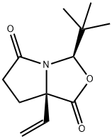 3-(1,1-diMethylethyl)-7a-ethenyldihydro-, (3R,7aR)-1H,3H-Pyrrolo[1,2-c]oxazole-1,5(6H)-dione Struktur