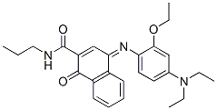 4-((4-(diethylamino)-2-ethoxyphenyl)imino)-1,4-dihydro-1-oxo-N-propyl-2-naphthalenecarboxamide Struktur