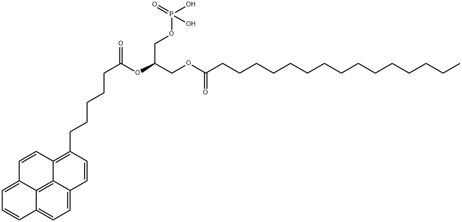 1-palmitoyl-2-(6-(pyren-1-yl)hexanoyl)-sn-glycero-3-phosphatidic acid Struktur