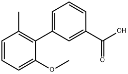 2-Methoxy-6-Methylbiphenyl-3-carboxylic acid Struktur