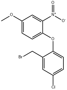 3-Bromomethyl-1-chloro-4-(4-methoxy-2-nitrophenoxy)benzene Struktur