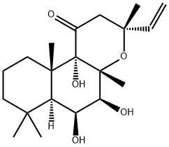 6BETA,7BETA,ALPHA-TRIHYDROXY-8,13-EPOXY-LABD-14-EN-11-ONE Struktur