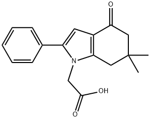 (6,6-DIMETHYL-4-OXO-2-PHENYL-4,5,6,7-TETRAHYDRO-INDOL-1-YL)-ACETIC ACID Struktur