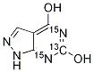 4,6-Dihydroxypyrazolo[3,4-d]pyrimidine-13C,15N2 Struktur