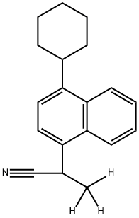 1-Cyanomethyl-2’-methyl-4-cyclohexylnaphthalene-d3 Struktur