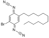 2-Bromo-5-dodecyl-2,5-cyclohexadiene-1,4-diylidenebiscyanamide Struktur