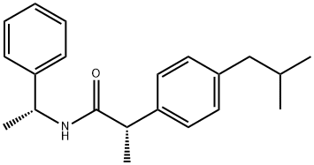 (R,S)-N-(1-Phenylethyl) Ibuprofen AMide Struktur