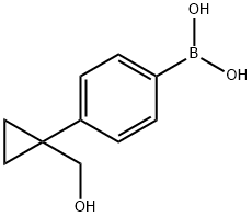 4-(1-(Hydroxymethyl)cyclopropyl)phenylboronic acid Struktur