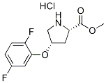 Methyl (2S,4S)-4-(2,5-difluorophenoxy)-2-pyrrolidinecarboxylate hydrochloride Struktur