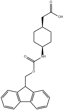 順-4-(FMOC-氨基)-環(huán)己烷乙酸 結(jié)構(gòu)式