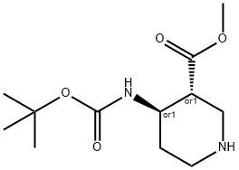 trans-4-Boc-aMino-piperidine-3-carboxylic acid Methyl ester Struktur