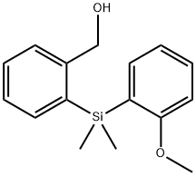 {2-[(2-Methoxyphenyl)dimethylsilyl]phenyl}methanol Struktur