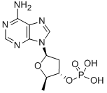 2' 5'-DIDEOXYADENOSINE 3'-MONOPHOSPHATE Struktur