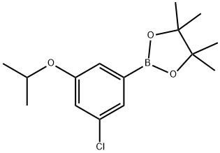 2-(3-Chloro-5-isopropoxyphenyl)-4,4,5,5-tetramethyl-1,3,2-dioxaborolane Struktur