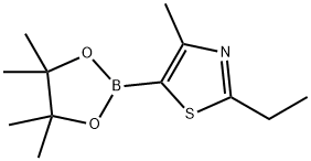 2-Ethyl-4-methyl-5-(4,4,5,5-tetramethyl-1,3,2-dioxaborolan-2-yl)thiazole Struktur