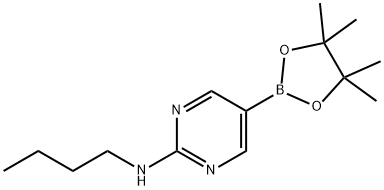 N-Butyl-5-(4,4,5,5-tetramethyl-1,3,2-dioxaborolan-2-yl)pyrimidin-2-amine Struktur